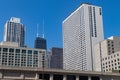 Buildings and Skyscrapers in River North of Chicago Royalty Free Stock Photo