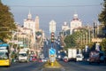 Buildings on Sobornyi Avenue in Zaporizhia, Ukraine