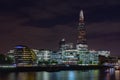 Buildings on the south bank of the river Thames in London Royalty Free Stock Photo