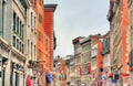 Buildings on St Paul street in Old Montreal, Canada Royalty Free Stock Photo