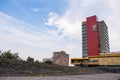 Buildings and stone stairs from Mexican college