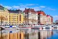 Buildings on Strandvagen embankment, Stockholm, Sweden