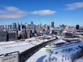 Buildings and street views in downtown Montreal Royalty Free Stock Photo