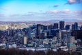 Buildings and street views in downtown Montreal Royalty Free Stock Photo