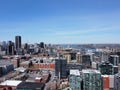 Buildings and street views in downtown Montreal Royalty Free Stock Photo