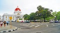 Buildings and streets in Cienfuegos in the Republic of Cuba