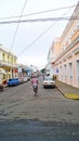 Buildings and streets in Cienfuegos in the Republic of Cuba