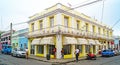 Buildings and streets in Cienfuegos in the Republic of Cuba