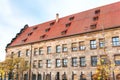 Buildings with tiled roof and attics Royalty Free Stock Photo