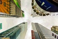 Buildings in Times Square against a dive at Manhattan in New York, USA