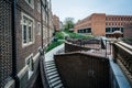 Buildings at Towson University, in Towson, Maryland. Royalty Free Stock Photo