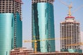 Buildings under construction in Bahrain.