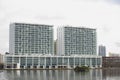 Buildings under construction on the bay