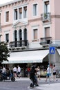 Old Buildings with Gelaterias in Venice, Italy Royalty Free Stock Photo