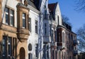 Buildings in Viersen at the pond in the old city garden Royalty Free Stock Photo