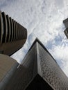 Buildings in wonderful views and the sky is cloudy