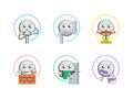 Buildnig, construct and engineering - funny icons Royalty Free Stock Photo