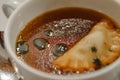 Buillon, soup with tortelloni