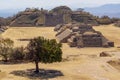 Ruins view Monte Alban site, Mexico Royalty Free Stock Photo