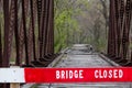 Old Truss Train Bridge in Carpentersville, IL Royalty Free Stock Photo