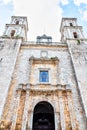 Centuries-Old Historic Cathedral of San Gervasio Church in Valladolid, Mexico Royalty Free Stock Photo