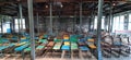colorful chairs of Daxi Tea Factory, Daxi Dist., Taoyuan City, Taiwan