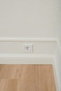 Built-in electrical sockets in the wall Royalty Free Stock Photo