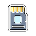 built memory color icon vector illustration Royalty Free Stock Photo