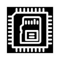 built memory glyph icon vector illustration Royalty Free Stock Photo