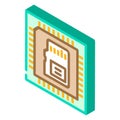 built memory isometric icon vector illustration Royalty Free Stock Photo