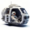 a built in mini space shuttle inside the car with astr Royalty Free Stock Photo