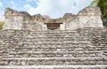 The massive Mayan pyramid of Kinichna in Quintana Roo, Mexico