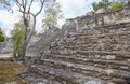 The massive Mayan pyramid of Kinichna in Quintana Roo, Mexico