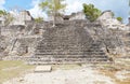 The massive Mayan pyramid of Kinichna in Quintana Roo, Mexico