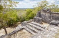 The massive Mayan pyramid of Kinichna in Quintana Roo, Mexico