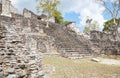 The massive Mayan pyramid of Kinichna in Quintana Roo, Mexico