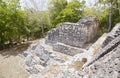 The massive Mayan pyramid of Kinichna in Quintana Roo, Mexico