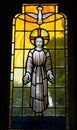 Baptistry window. Jesus, Church of St Paul, Four Elms, Kent. UK