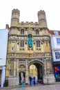 Christchurch gate Christ statue Canterbury Cathedral Kent England Royalty Free Stock Photo