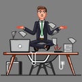 Buisnessman ceep calm on work Royalty Free Stock Photo