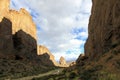 Buitrera Canyon, a climbing paradise in the Chubut valley, Argentina Royalty Free Stock Photo