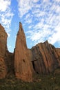 Buitrera Canyon, a climbing paradise in the Chubut valley, Argentina Royalty Free Stock Photo