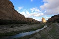 Buitrera Canyon, a climbing paradise in the Chubut valley, Argentina Royalty Free Stock Photo