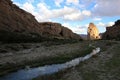 Buitrera Canyon, a climbing paradise in the Chubut valley, Argentina Royalty Free Stock Photo