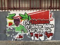 Bukaneros street art, Campo de Futbol de Vallecas - Rayo Vallecano stadium, Puente de Vallecas, Madrid, Spain