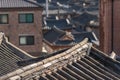 Bukchon Hanok village old traditional Korean architecture district and famous tourist destination in Seoul South Korea Royalty Free Stock Photo