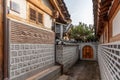 Bukchon Hanok village old traditional Korean architecture district and famous tourist destination in Seoul South Korea Royalty Free Stock Photo