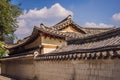 Bukchon Hanok Village is one of the famous place for Korean traditional houses have been preserved Royalty Free Stock Photo