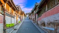 Bukchon Hanok Village in Seoul City, Traditional Korean style ancient architecture building, Seoul, South Korea Royalty Free Stock Photo