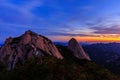 Bukhansan National park mountain.